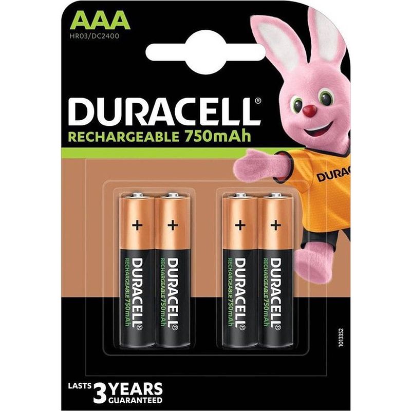 Foto van Duracell aaa oplaadbare batterijen - 750 mah - 8 stuks