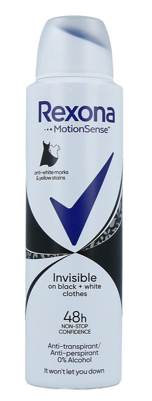 Foto van Rexona deodorantspray invisible black & white