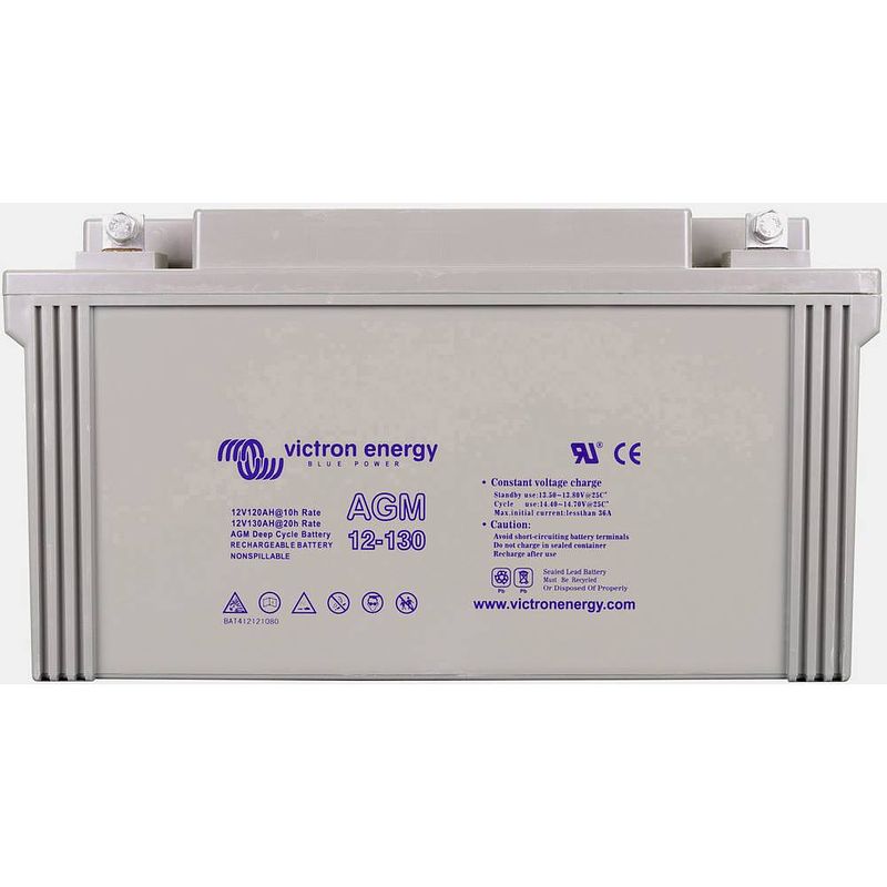 Foto van Victron energy deep cycle loodaccu 12 v 130 ah loodvlies (agm) (b x h x d) 176 x 410 x 227 mm