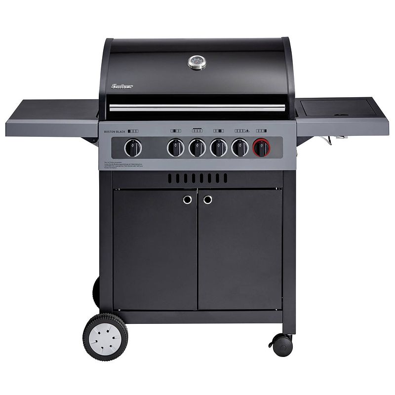 Foto van Enders boston black 4 ik turbo gas barbecue - gasbarbecue - zwart - grilloppervlak 74×43 cm - 52 kg -