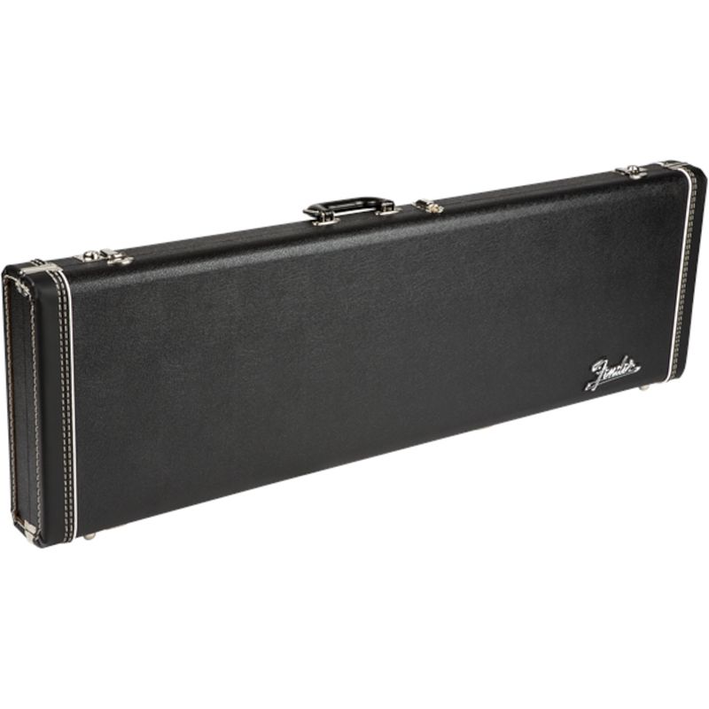 Foto van Fender g&g deluxe precision bass hardshell case black/orange plush koffer voor precision bas