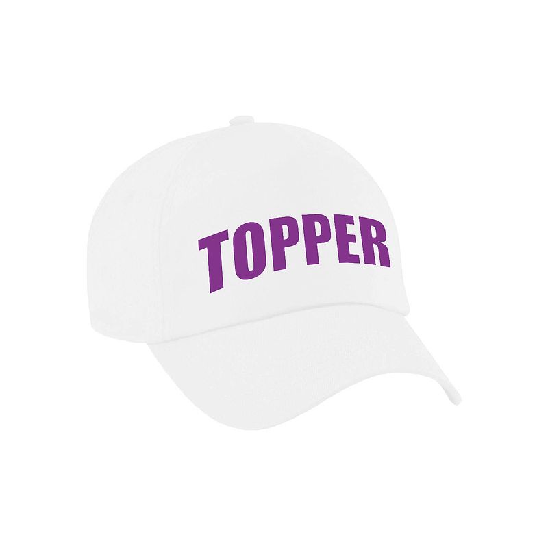 Foto van Topper fan / supporter pet/cap wit volwassenen - verkleedhoofddeksels