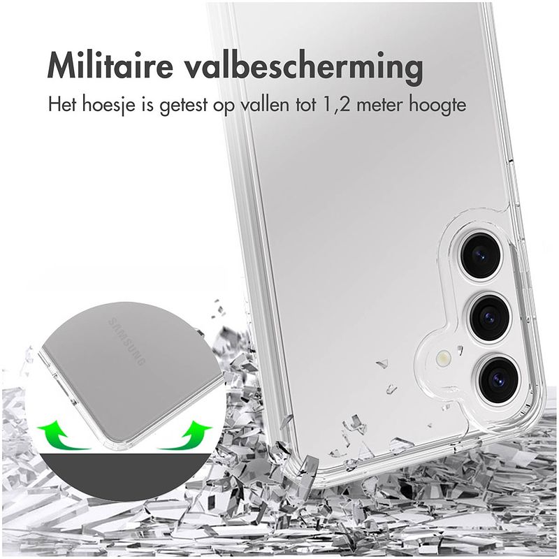 Foto van Accezz xtreme impact backcover voor samsung galaxy s25 telefoonhoesje transparant