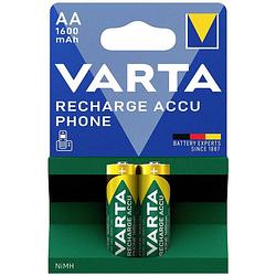 Foto van Varta rech.ac.phone aa1600mah bli2 oplaadbare aa batterij (penlite) nimh 1600 mah 1.2 v 2 stuk(s)