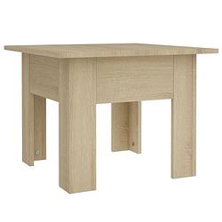 Foto van The living store salontafel cubo - sonoma eiken - 55x55x42 cm