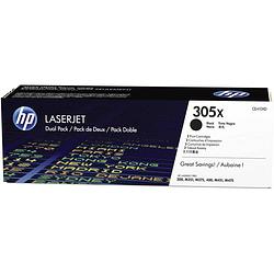 Foto van Hp 305xd ce410xd tonercassette 2-pack zwart 4000 bladzijden origineel toner