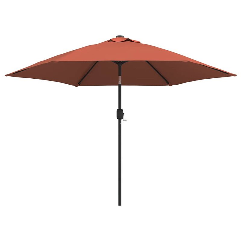 Foto van The living store tuinparasol solar led verlichting - 300x225 cm - terracotta