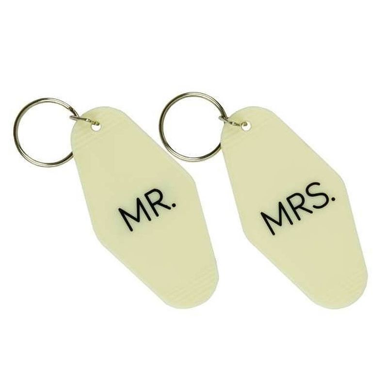 Foto van Fisura sleutelhanger mr & mrs wit