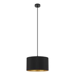 Foto van Eglo zaragoza hanglamp - e27 - ø 38 cm - zwart/goud