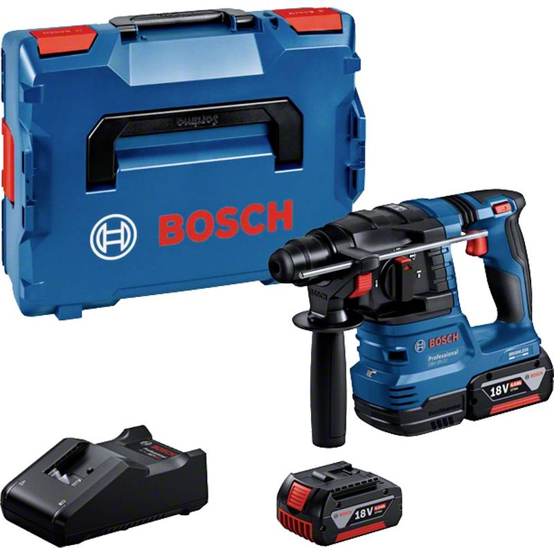 Foto van Bosch professional gbh 18v-22 sds-plus-accu-boorhamer 18 v 4 ah li-ion