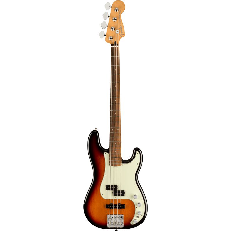 Foto van Fender player plus precision bass 3-color sunburst pf elektrische basgitaar met gigbag