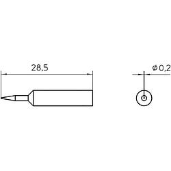 Foto van Weller xnt 1s soldeerpunt ronde vorm grootte soldeerpunt 0.2 mm lengte soldeerpunt: 29 mm inhoud: 1 stuk(s)