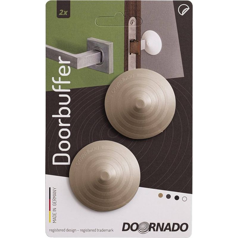 Foto van Doornado mini deurbuffer taupe (beige) 2 stuks