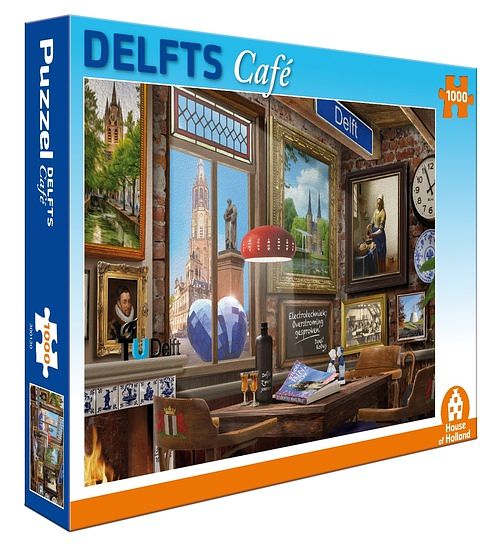 Foto van Delfts café puzzel 1000 stukjes