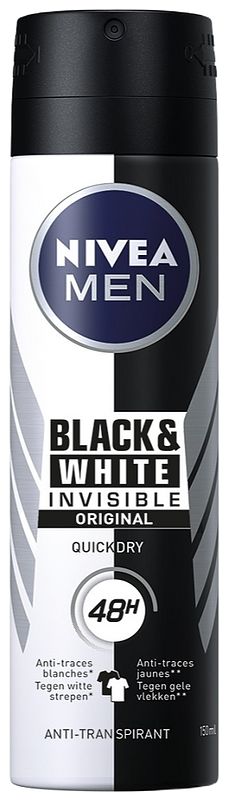 Foto van Nivea men black & white invisible original antitranspirant 150ml bij jumbo