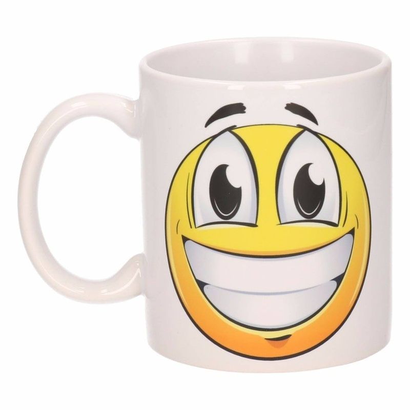 Foto van Vrolijke smiley mok / beker 300 ml