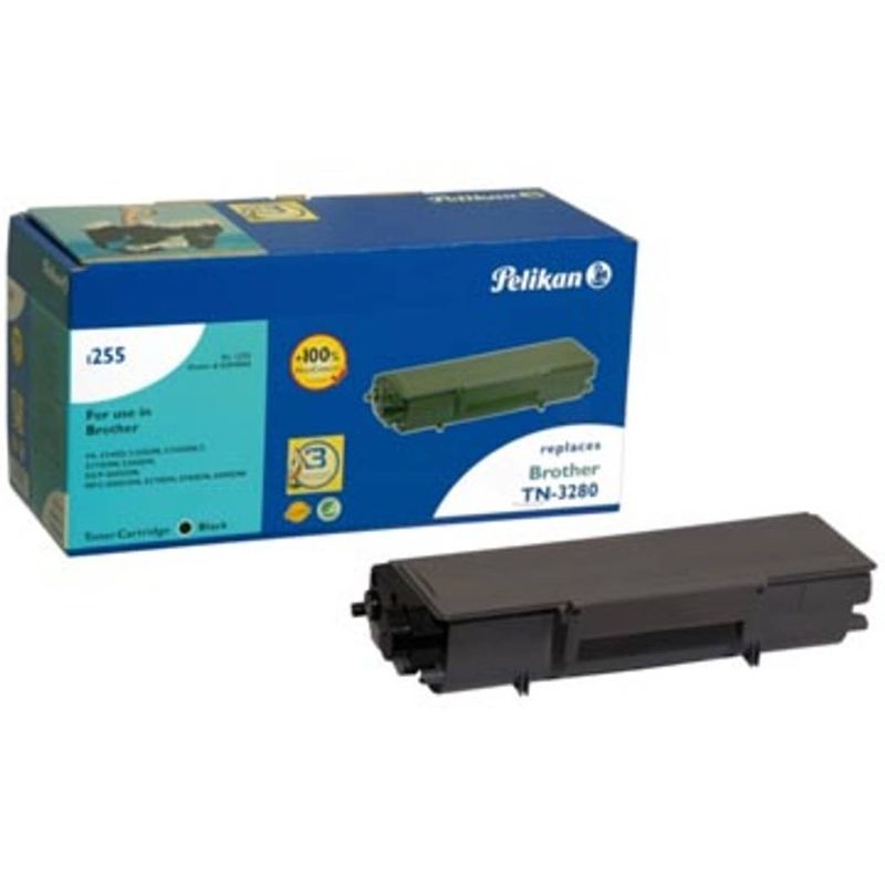 Foto van Pelikan toner zwart, 8000 pagina'ss voor brother - oem: tn-3280