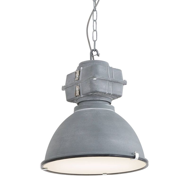 Foto van Industriële hanglamp - mexlite - glas - industrieel - e27 - l: 38cm - voor binnen - woonkamer - eetkamer -