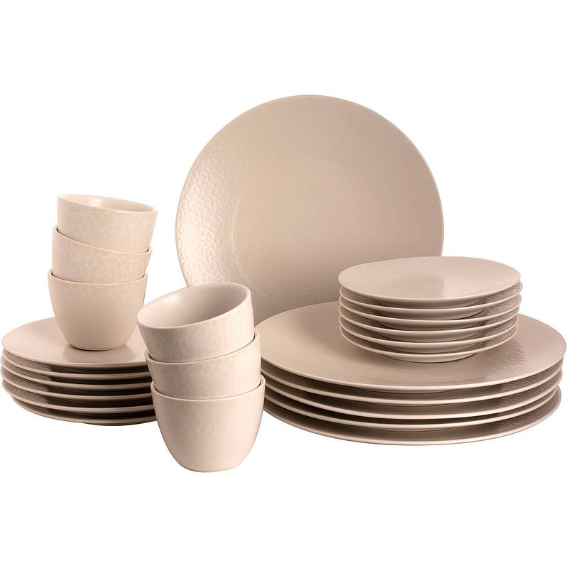 Foto van Palmer serviesset rodondo stoneware 6-persoons 24-delig wit