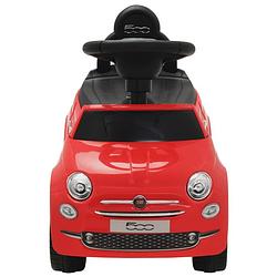 Foto van The living store fiat 500 loopauto - rood - kunststof - 60 x 28 x 38 cm - 25 kg draagvermogen