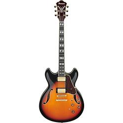 Foto van Ibanez artstar as113 brown sunburst semi-akoestische gitaar met koffer