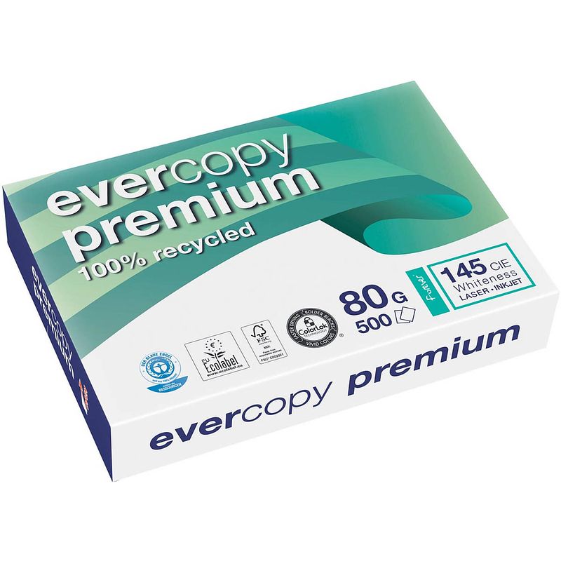 Foto van Clairefontaine evercopy kopieerpapier premium ft a4, 80 g, pak van 500 vel 5 stuks