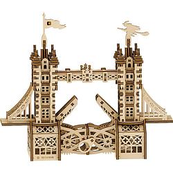 Foto van Mr. playwood modelbouwset tower bridge 27 x 23 cm hout 226-delig