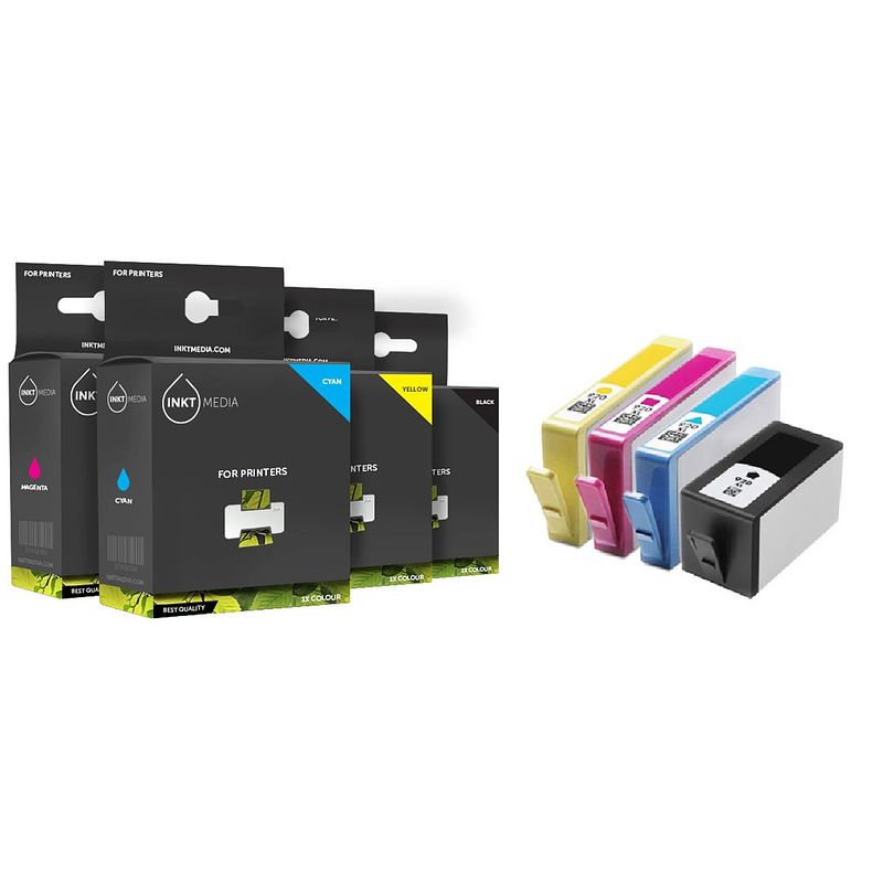 Foto van Inktmedia® - geschikt hp 920xl serie set cartridges met chip