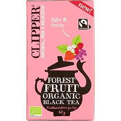 Foto van Clipper forest fruit organic black tea 20 stuks 40g bij jumbo