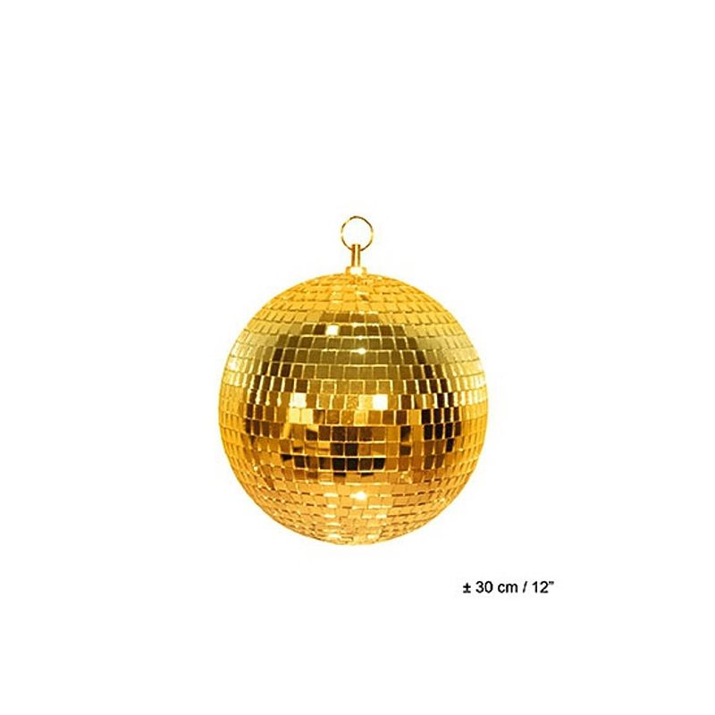 Foto van Disco spiegel bal goud 30 cm - themafeest - decoratie