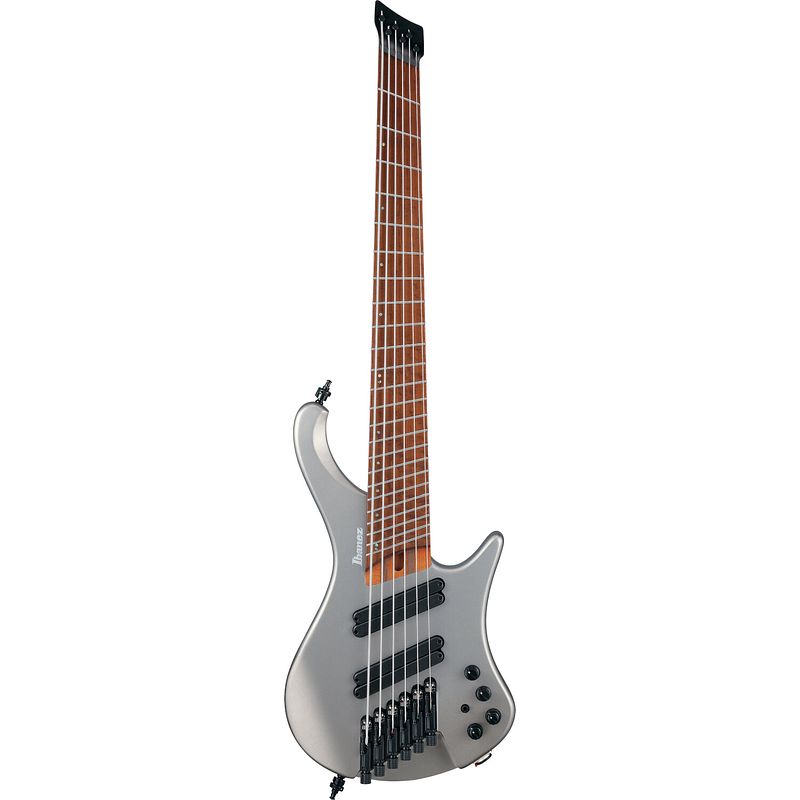 Foto van Ibanez bass workshop ehb1006ms metallic gray matte 6-snarige headless elektrische basgitaar met gigbag