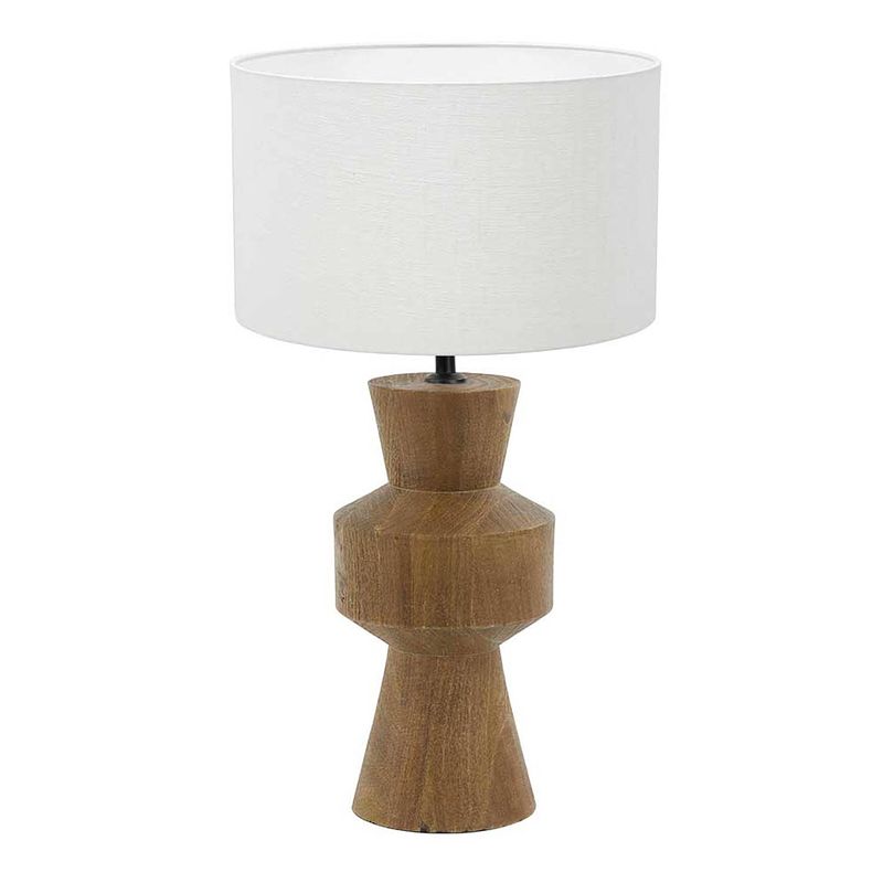 Foto van Light & living gregor tafellamp - ø 17 cm - e27 (grote fitting) - beuken en wit