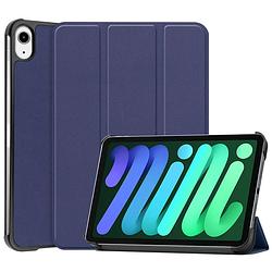 Foto van Basey ipad mini 6 hoesje kunstleer hoes case cover ipad mini 6-donkerblauw