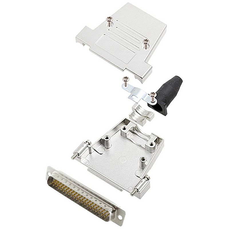 Foto van Encitech dtsl37-sjsrg-t-hdp62-w-k 6355-8088-04 d-sub male connectorset 180 ° aantal polen: 62 soldeerkelk 1 stuk(s)