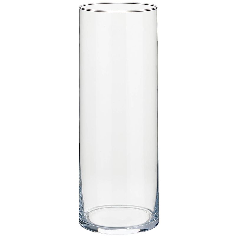 Foto van Cilindervaas/bloemenvaas van glas 12 x 30 cm - vazen