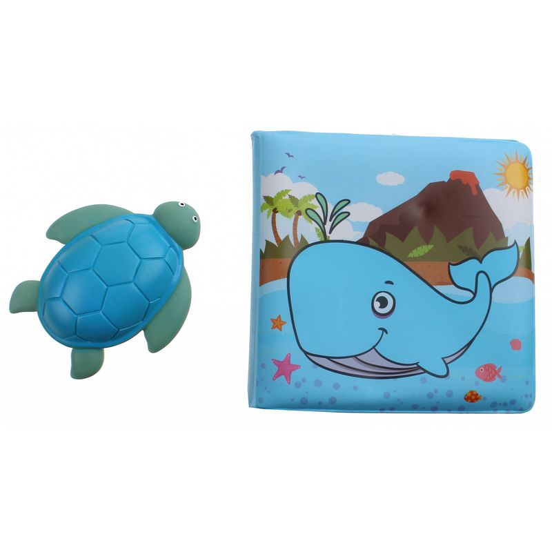 Foto van Johntoy happy world badboekje en schildpad 14 cm