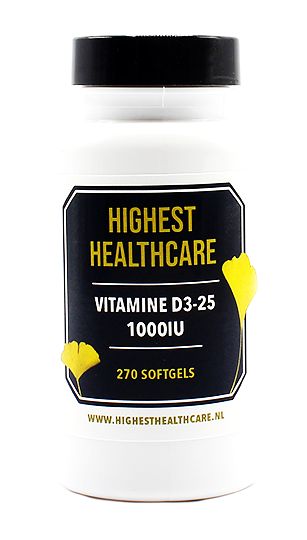 Foto van Highest healthcare vitamine d3-25 1000iu softgels