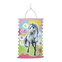 Foto van Amscan lampion charming horses meisjes 28 cm papier roze