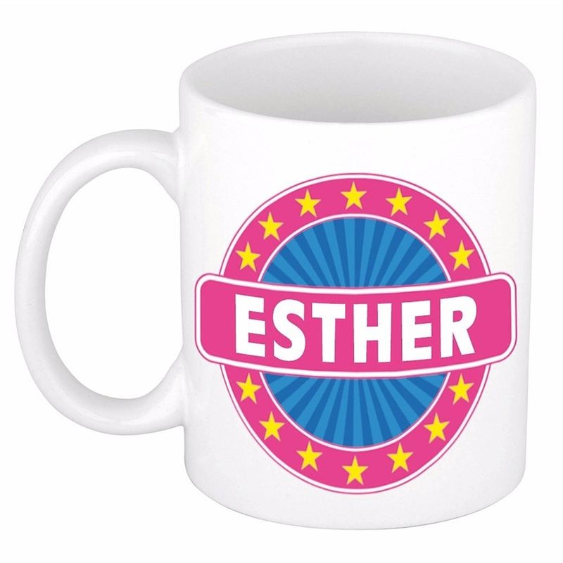 Foto van Esther naam koffie mok / beker 300 ml - namen mokken