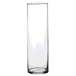 Foto van 1x glazen cilinder vaas/vazen 30 cm rond - vazen
