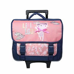 Foto van Lili lou meisjes boekentas schooltrolley 34x14x38