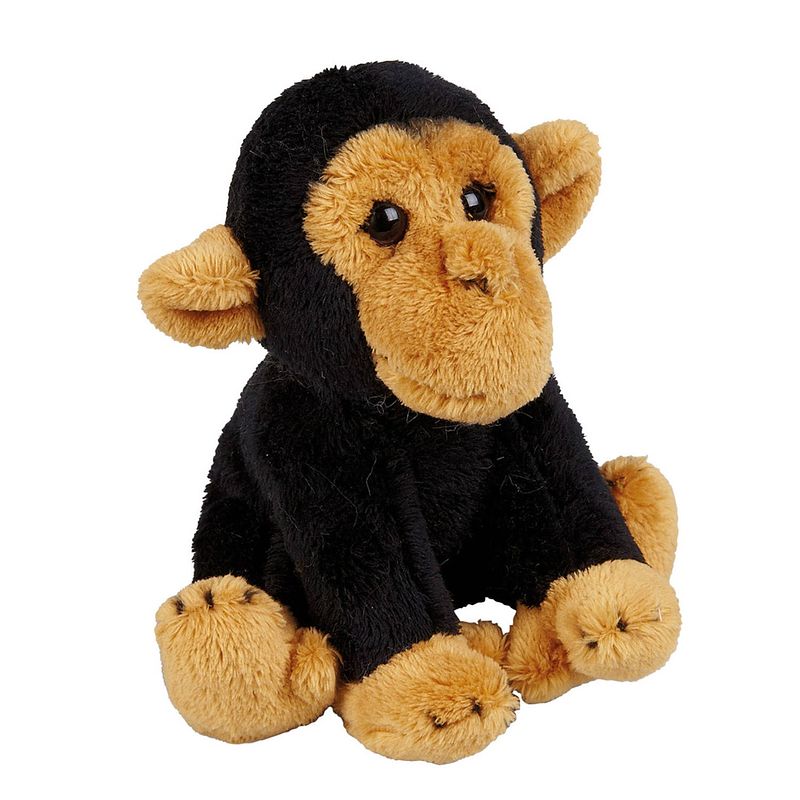 Foto van Pluche knuffel dieren chimpansee aap 15 cm - knuffeldier