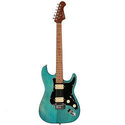 Foto van Fazley outlaw series sheriff plus hh blue elektrische gitaar met gigbag