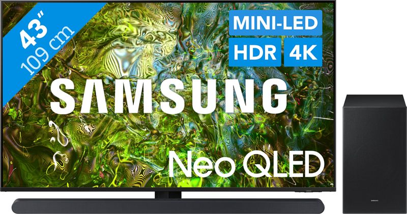 Foto van Samsung neo qled 4k 43qn90d (2024) + soundbar