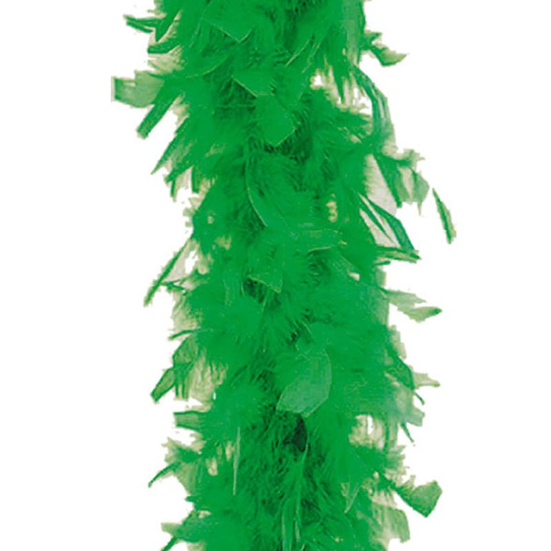 Foto van Carnaval verkleed veren boa kleur groen 180 cm - verkleed boa