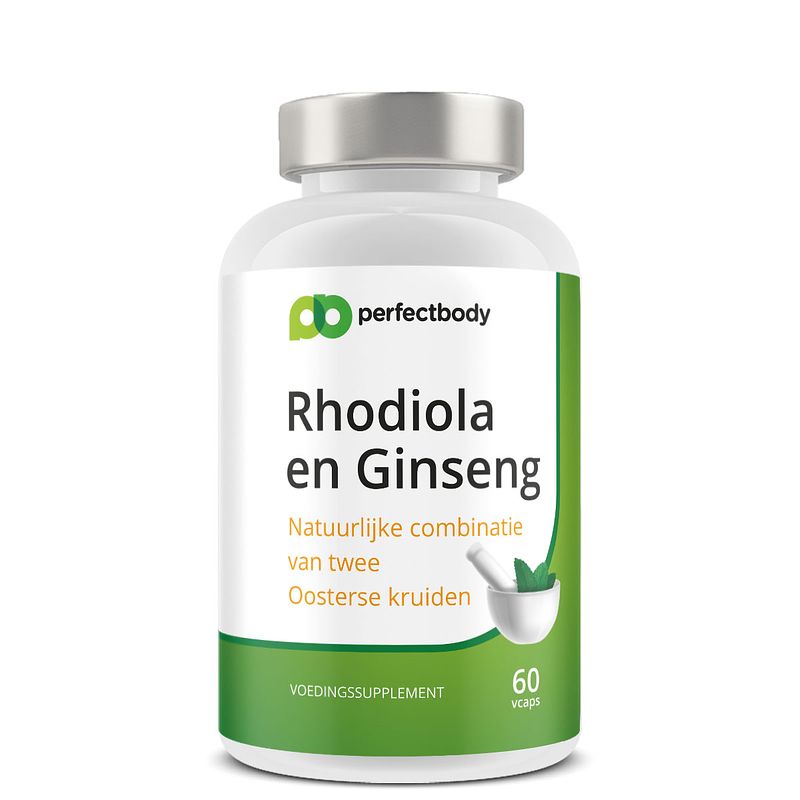 Foto van Perfectbody rhodiola rosea (rozenwortel) extract - 60 vcaps