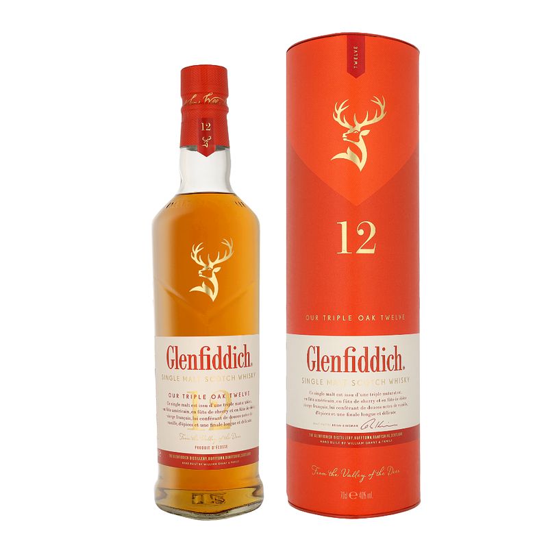 Foto van Glenfiddich 12 years triple oak 70cl whisky + giftbox