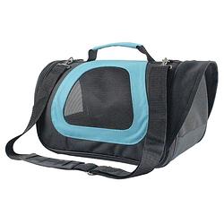 Foto van Nobleza reistas voor huisdieren - transport tas - dieren draagtas - l40 x b23 x h24 cm - m - blauw