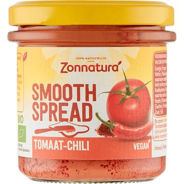 Foto van 2e halve prijs | zonnatura smooth spread tomaatchili 140g aanbieding bij jumbo