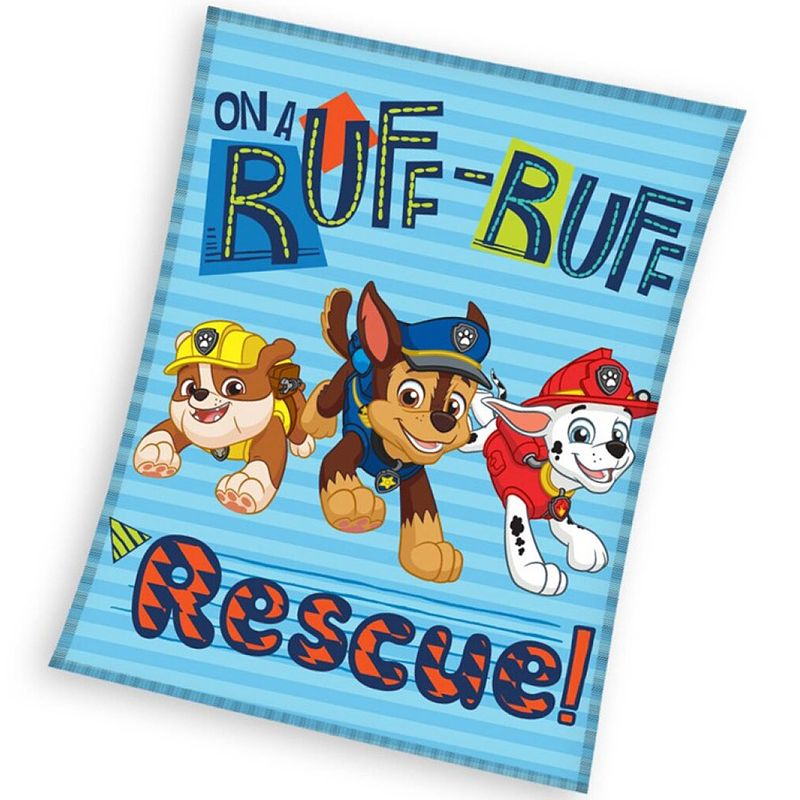 Foto van Paw patrol leeceplaid rescue - 100 x 140 cm - blauw